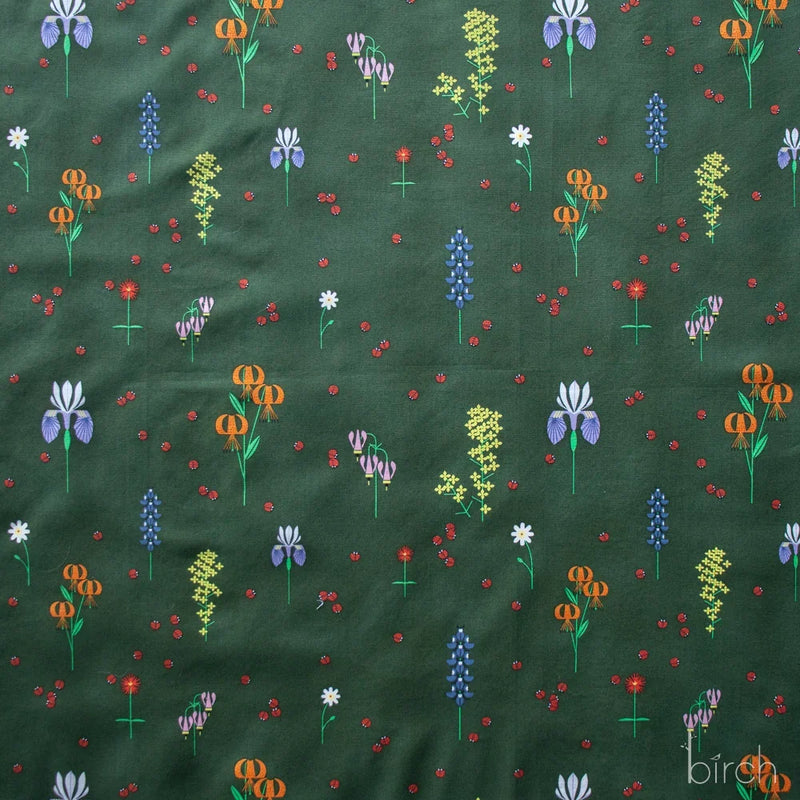 Sierra Range by Charley Harper- Sierra in Bloom Deep Forest CH-162  Half Yard- August 2026