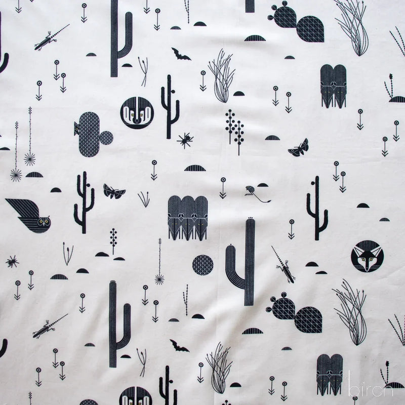 The Desert by Charley Harper- Desert Silhouette Cream CH-219 Half Yard- August 2026