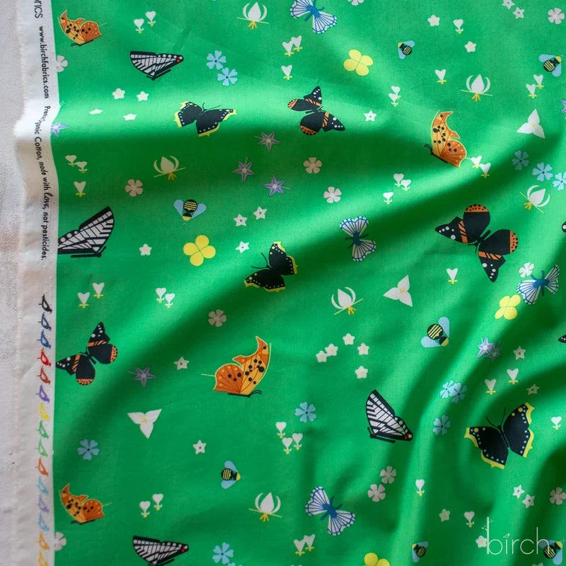 Woodland Wonders by Charley Harper- Kaleidoscope of Wonder Green CH-459 Half Yard- August 2026