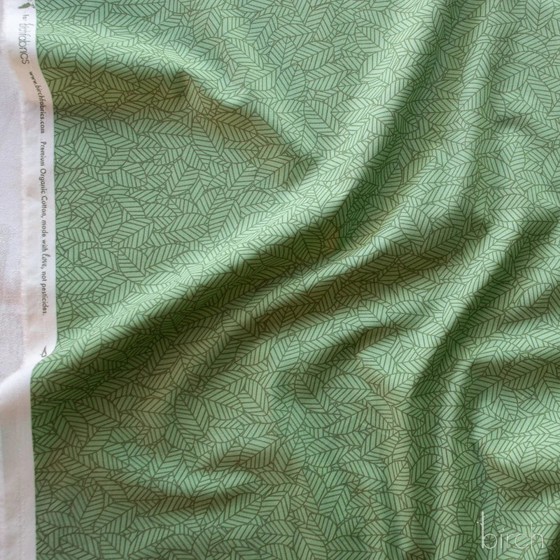 Woodland Wonders by Charley Harper- Bed of Leaves Jade CH-460 Half Yard- August 2026