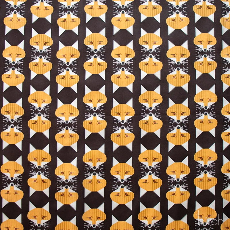 Woodland Wonders by Charley Harper- Fox Face Raisin CH-462 Half Yard- August 2026