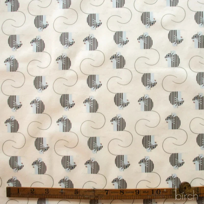 Woodland Wonders by Charley Harper- Field Mouse Cream CH-463 Half Yard- August 2026