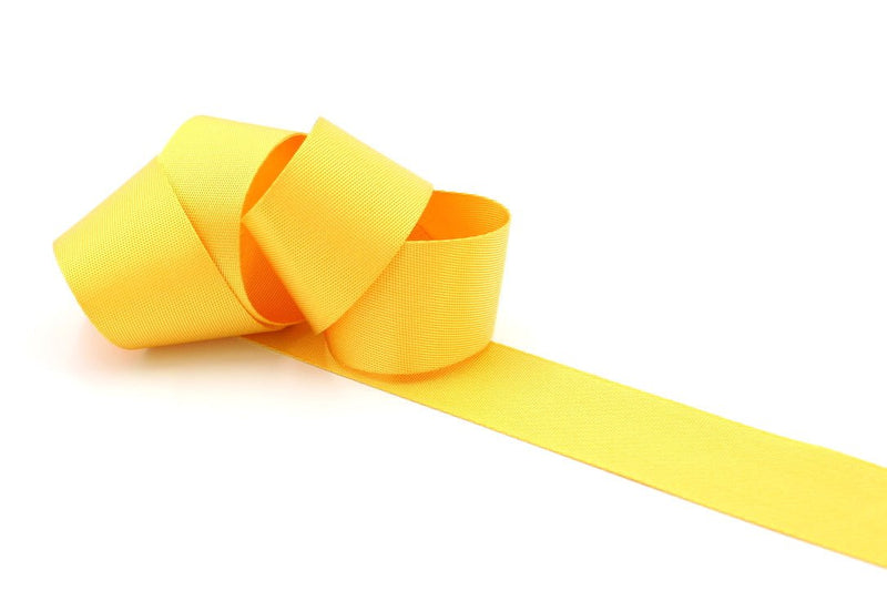Bright Yellow 1.5 inch (38mm) width Nylon Webbing-by the yard