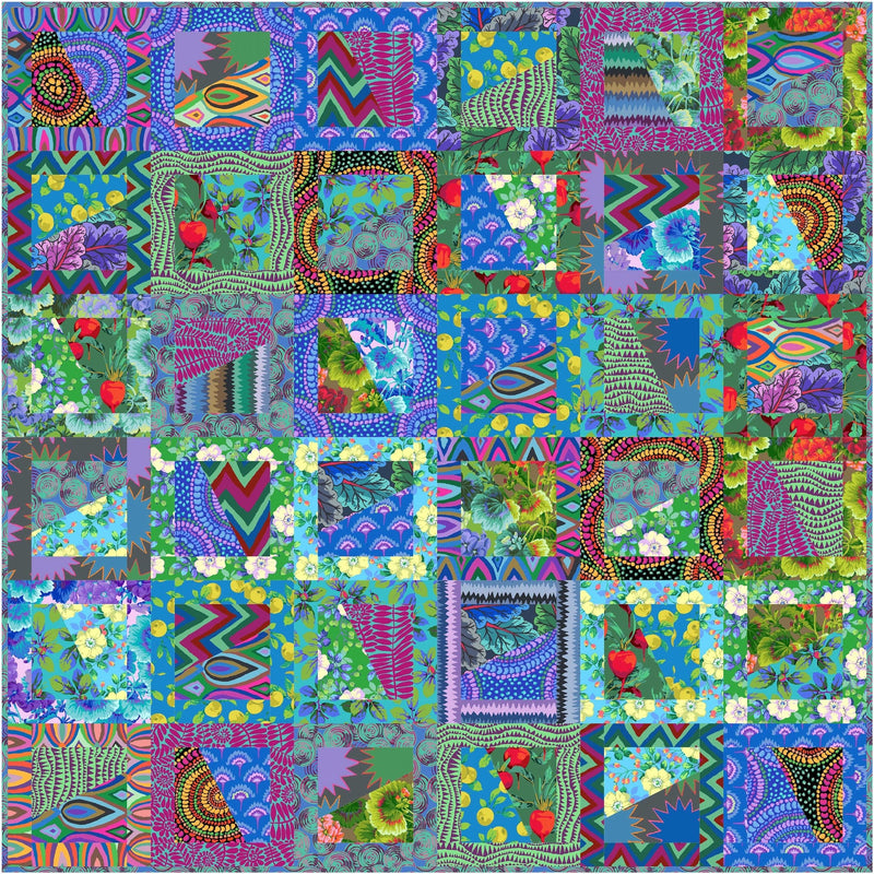 PRE-ORDER Kaffe Fassett- Flip Flop Quilt Kit- Cool- February 2027