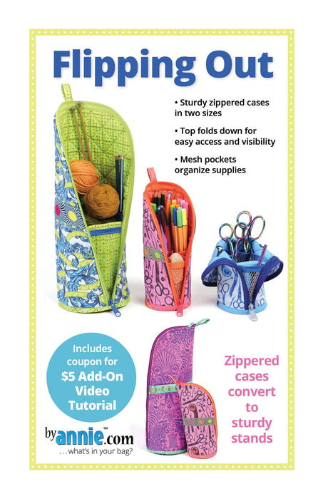 By Annie- Flipping Out Zippered Cases Pattern in Two Sizes