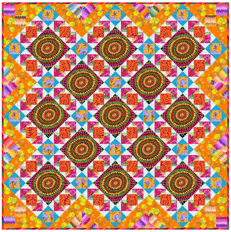 PRE-ORDER Kaffe Fassett- In Flight Quilt Kit- Warm- February 2027