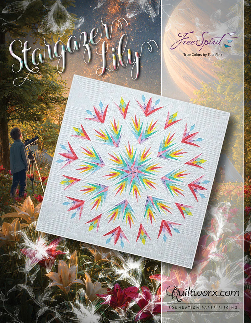 Stargazer Lily Quilt Pattern- Foundation Paper Piecing