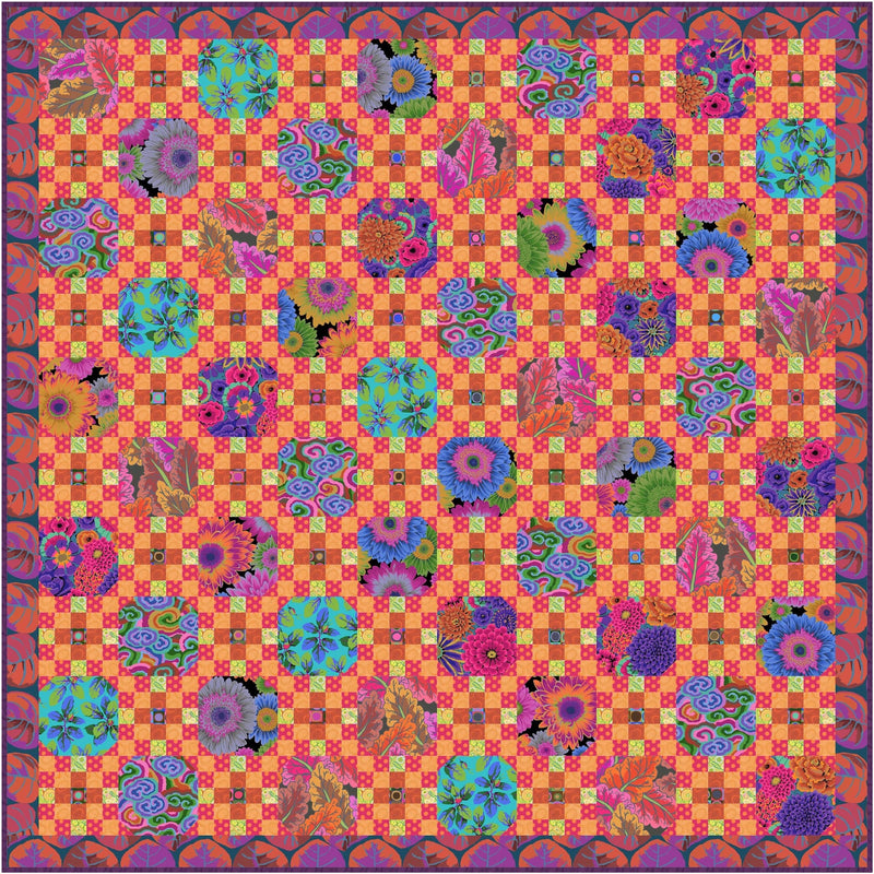 PRE-ORDER Kaffe Fassett- Mosaic in Bloom Quilt Kit- February 2027