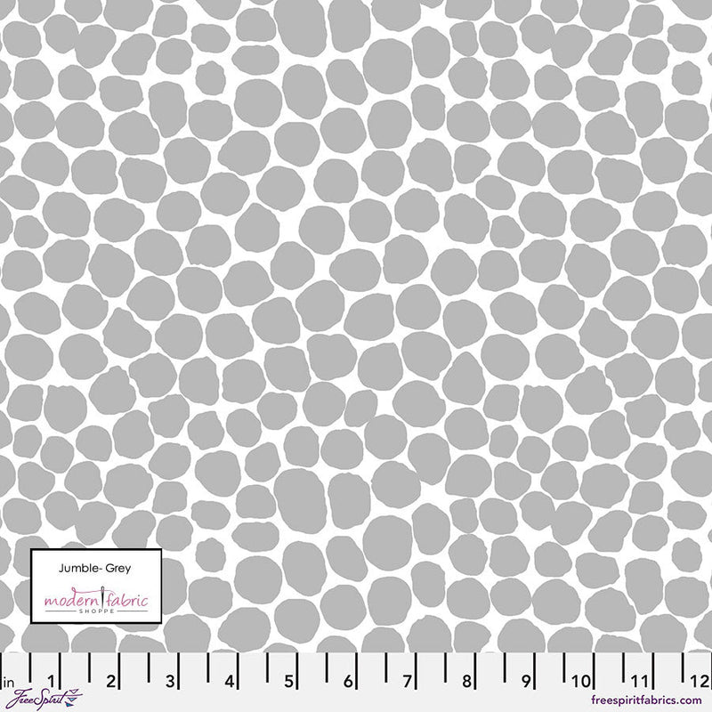 Kaffe Fassett February 2022 Collective- Brandon Mably- Jumble PWBM053.GREY- Half Yard