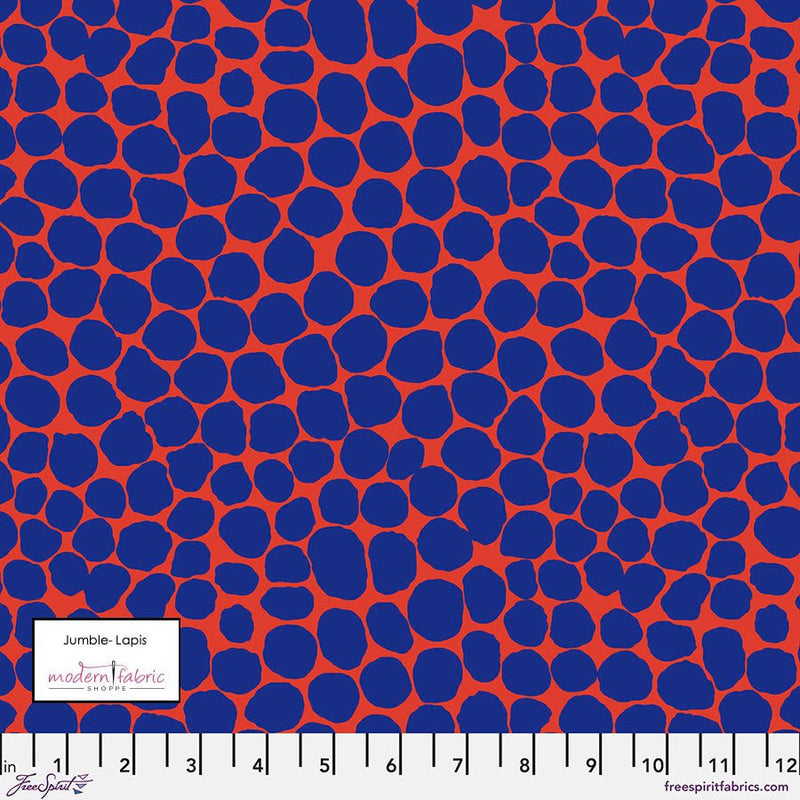 Kaffe Fassett February 2022 Collective- Brandon Mably- Jumble PWBM053.LAPIS- Half Yard