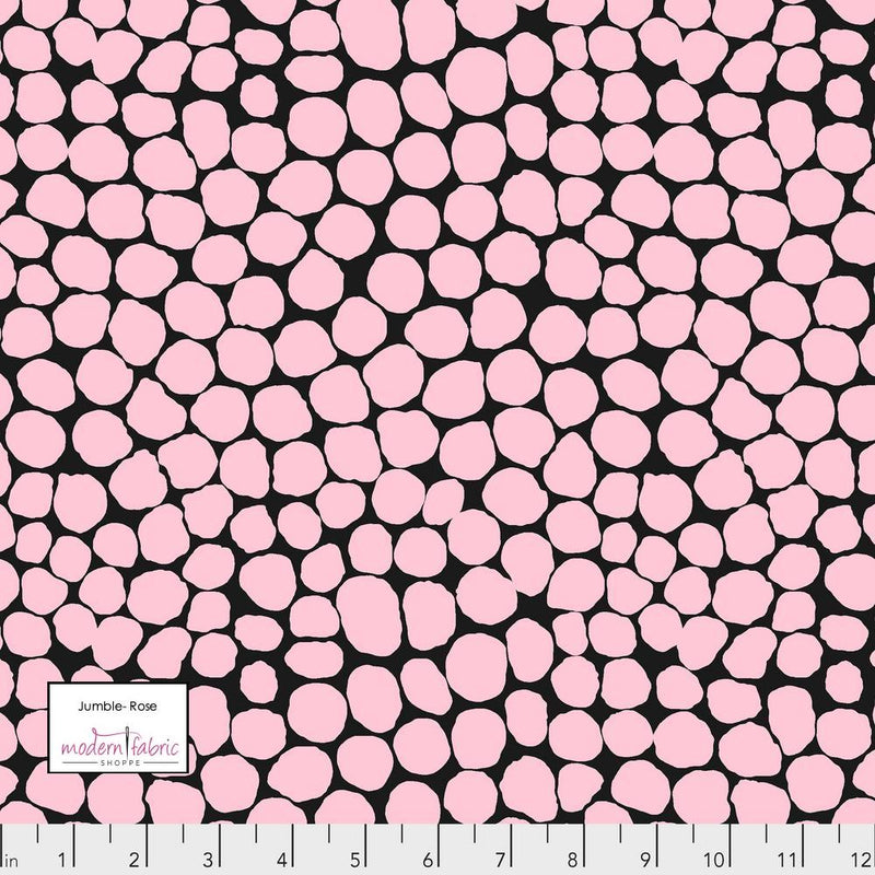 Kaffe Fassett Collective Fabric- Brandon Mably- Jumble PWBM053.ROSE- Half Yard