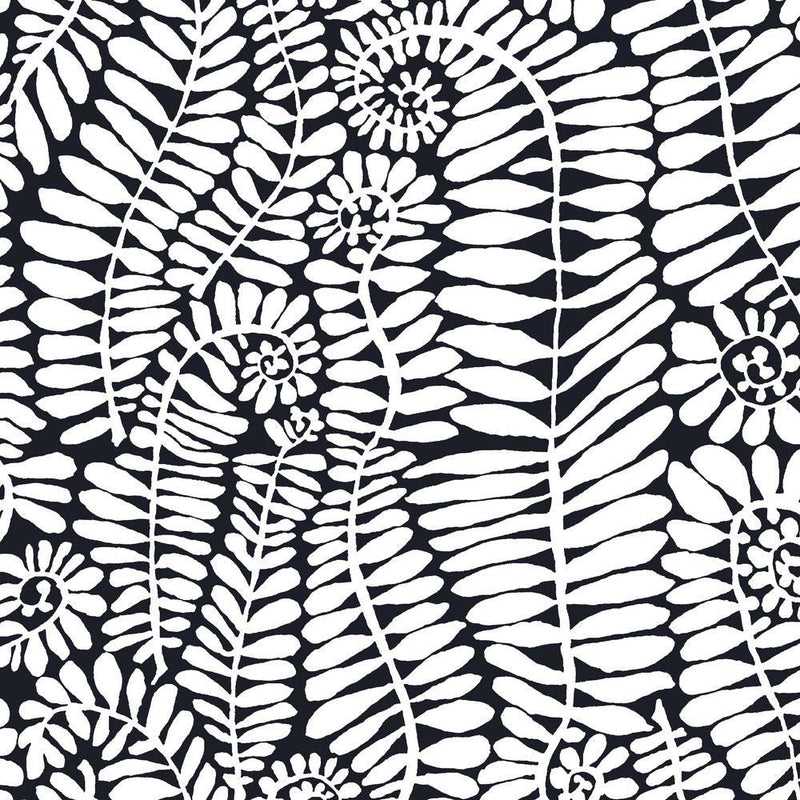 PRE-Order Kaffe Fassett February 2027 Collective- Fronds PWBM085.BLACKWHITE- Half Yard