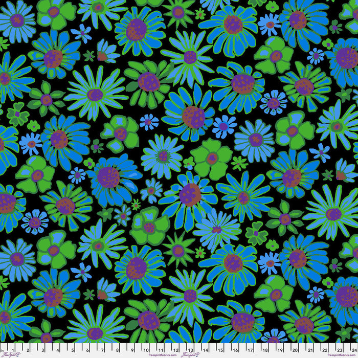 Kaffe Fassett August 2024 Collective-Bloomers- PWBM093.BLACK- Half Yard