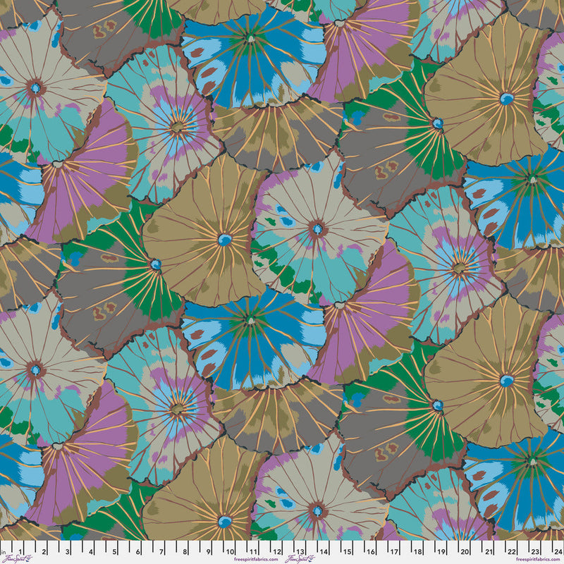 Kaffe Fassett Collective- Lotus Leaf PWGP29.GREY- Half Yard