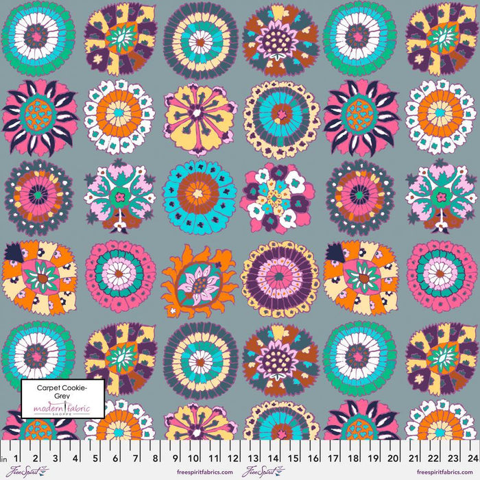 Kaffe Fassett February 2023 Collective- Carpet Cookies- PWGP192.GREY- Half Yard