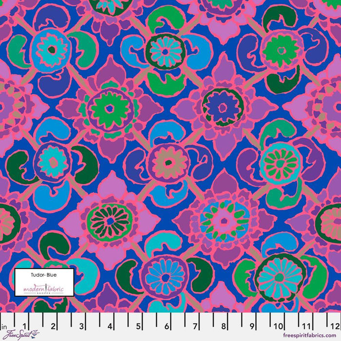 Kaffe Fassett February 2023 Collective- Tudor- PWGP195.BLUE- Half Yard