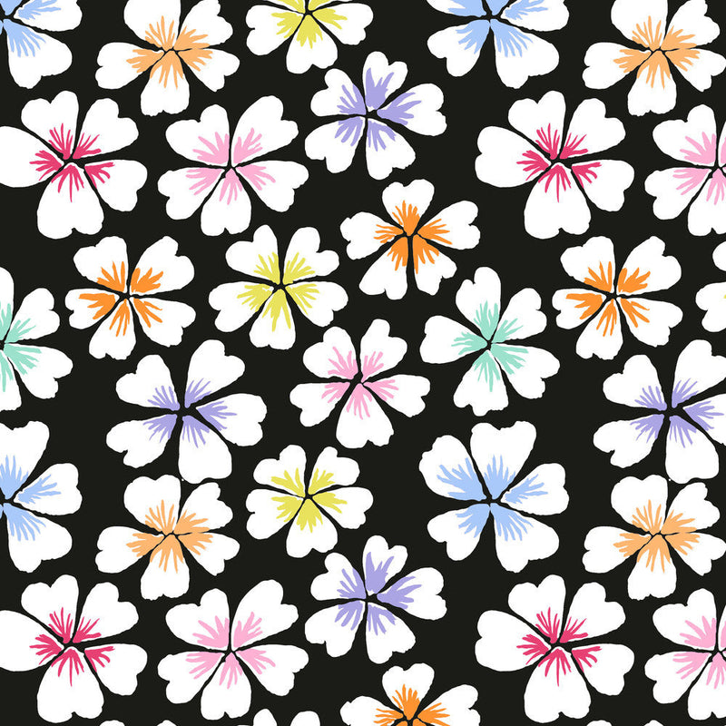 Kaffe Fassett Collective- Petals PWGP201.BLACK- Half Yard