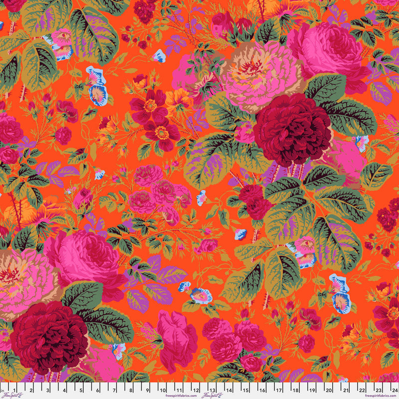 Kaffe Fassett February 2025 Collective- Gradi Floral PWPJ053.TOMATO- Half Yard