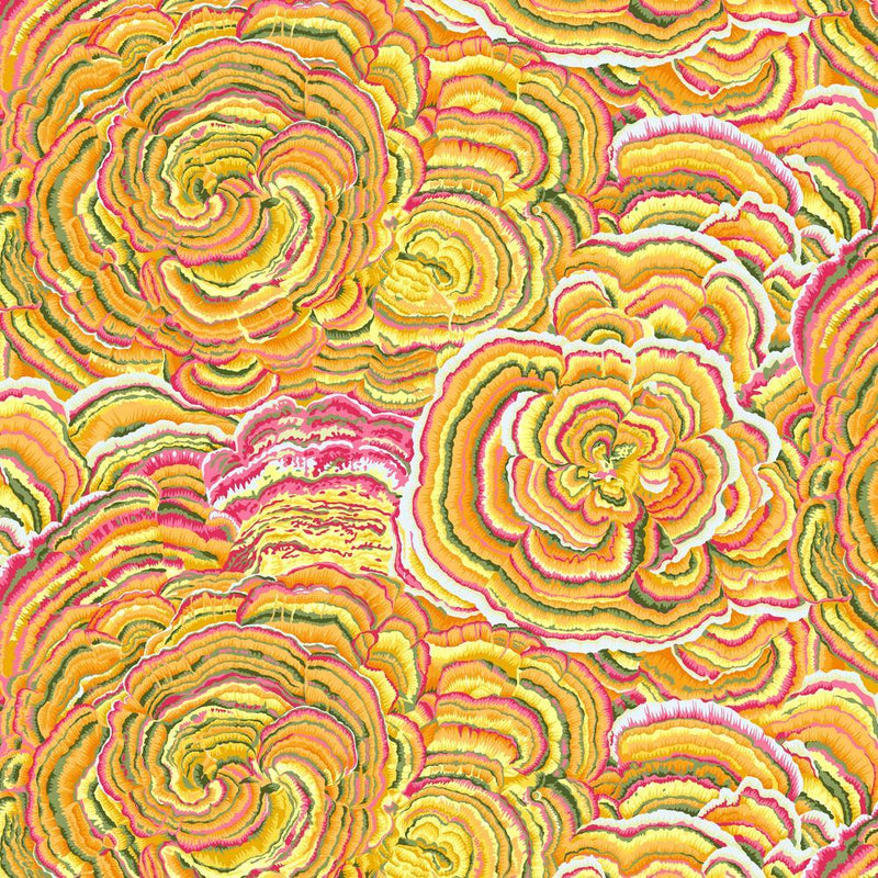 PRE-Order Kaffe Fassett February 2027 Collective- Tree Fungi PWPJ082.YELLOW- Half Yard