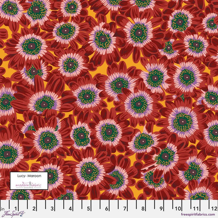 Kaffe Fassett February 2023 Collective-Philip Jacobs- Lucy- PWPJ112.MAROON- Half Yard