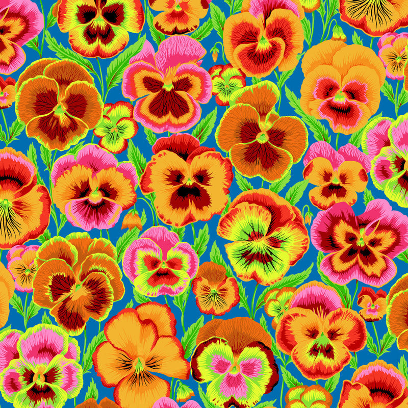 PRE-Order Kaffe Fassett February 2027 Collective- Big Pansies PWPJ143.BRIGHT- Half Yard