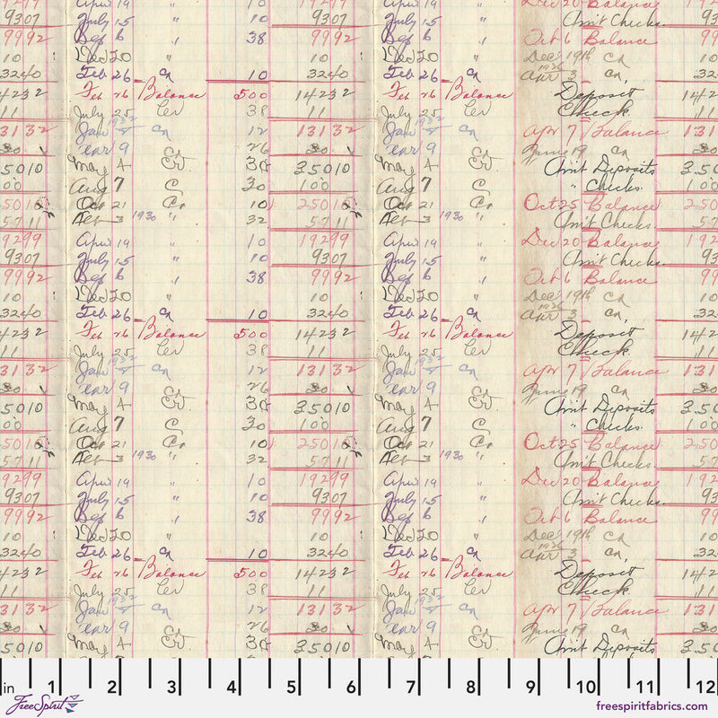 Tim Holtz- Eclectic Elements Palette- Red Ledger PWTH225.RED- Half Yard- November 2024