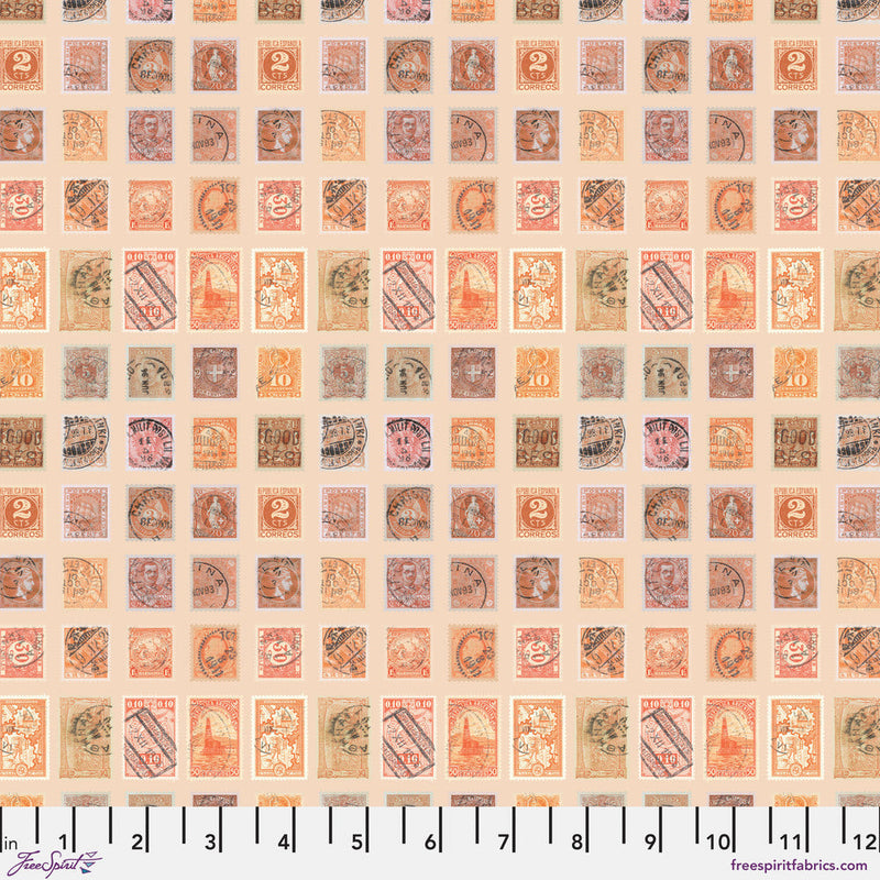 Tim Holtz- Electric Elements- Stamps PWTH231.ORANGE- Half Yard