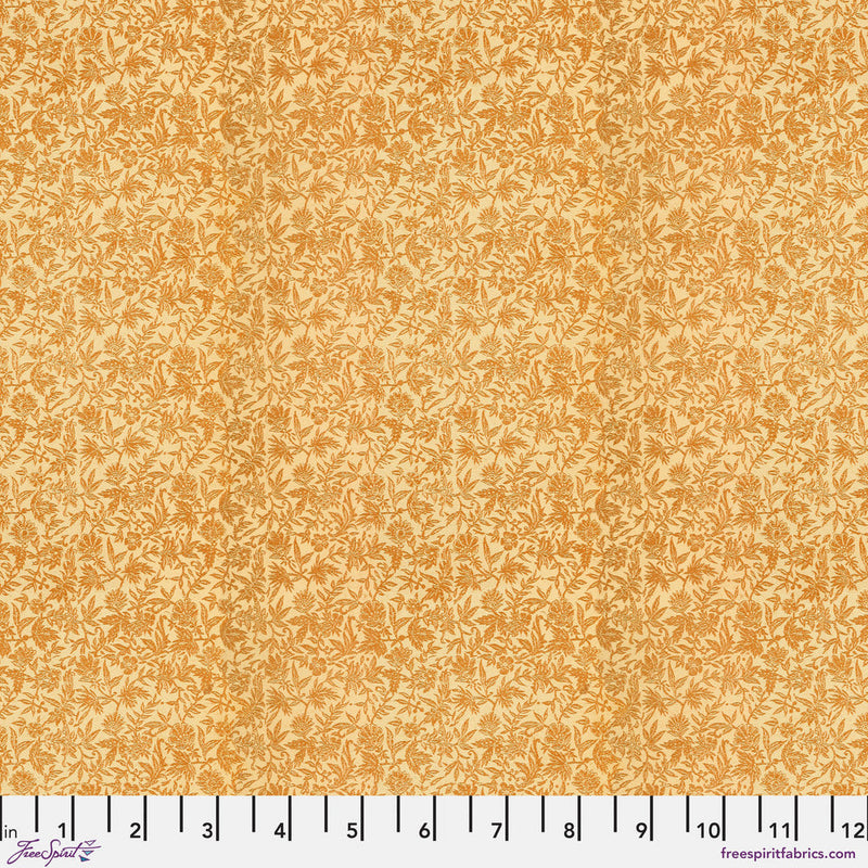 Tim Holtz- Electric Elements- Tiny Print PWTH238.ORANGE- Half Yard