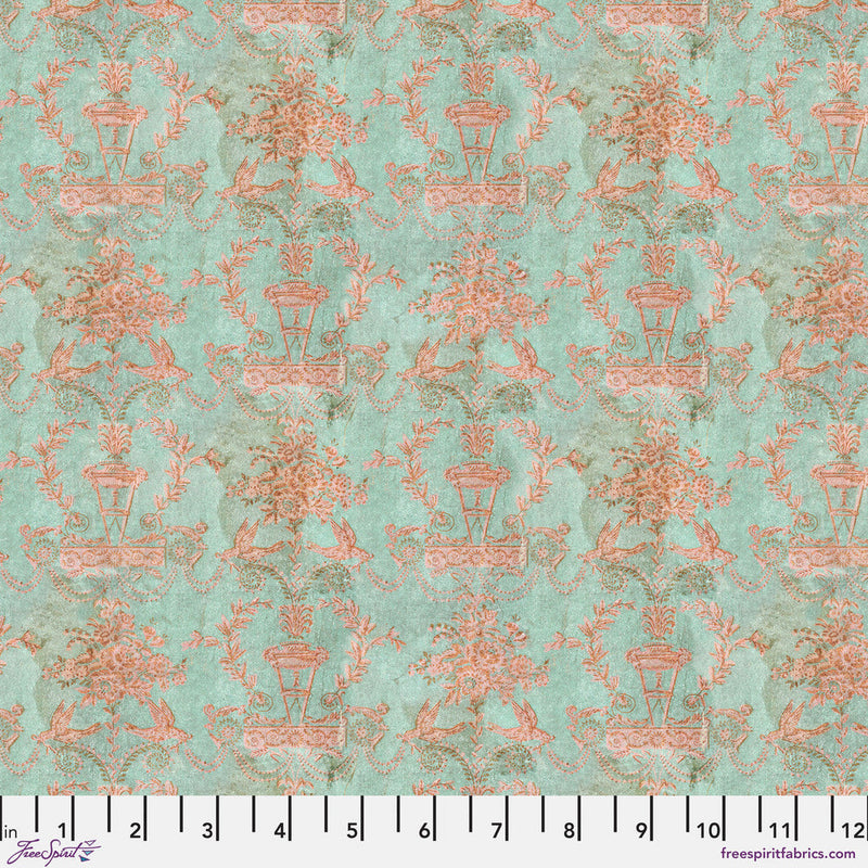 Tim Holtz- Eclectic Elements Palette- Teal Wallpaper PWTH277.TEAL- Half Yard- April 2025