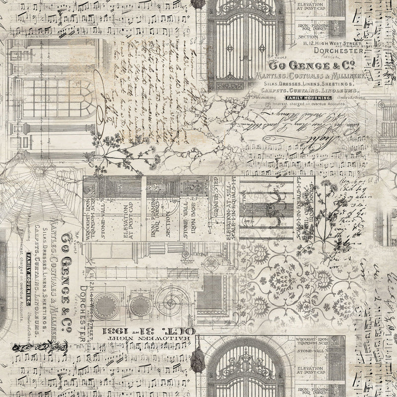Tim Holtz- Eclectic Elements Palette- Halloween Remnants PWTH311.HALLOWEEN- Half Yard- May 2025
