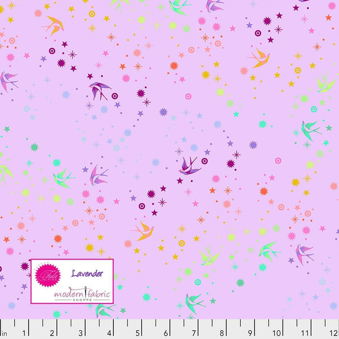 Tula Pink- True Colors Fairy Dust Rainbow- PWTP133.LAVENDER- Half Yard