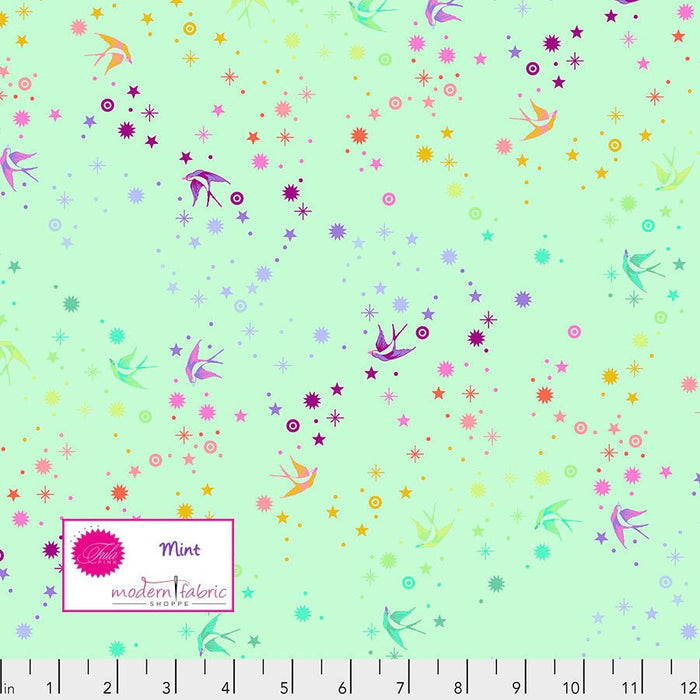 Tula Pink- True Colors Fairy Dust Rainbow- PWTP133.MINT- Half Yard