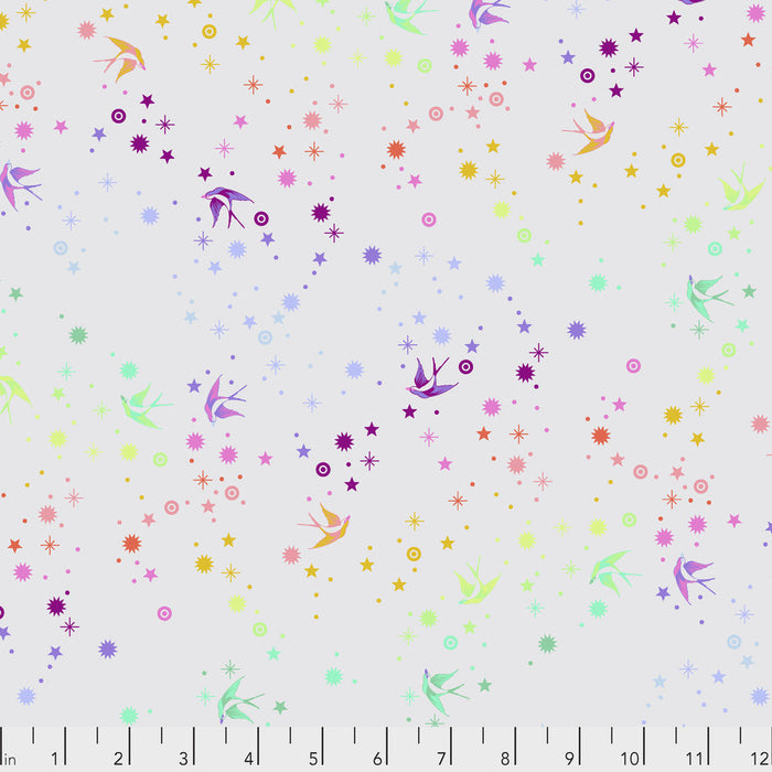 Tula Pink- True Colors Fairy Dust Rainbow- PWTP133.WHISPER- Half Yard