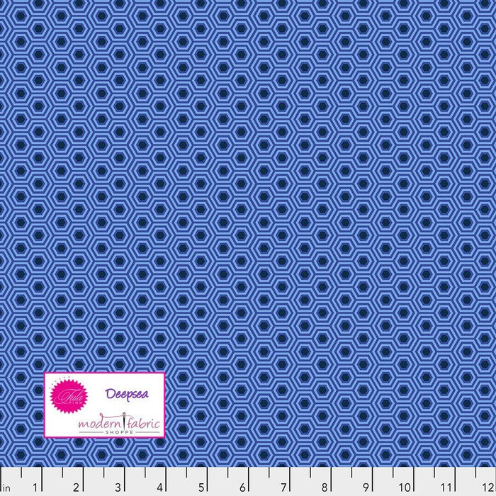 Tula Pink- True Colors Hexy- PWTP150.DEEPSEA- Half Yard