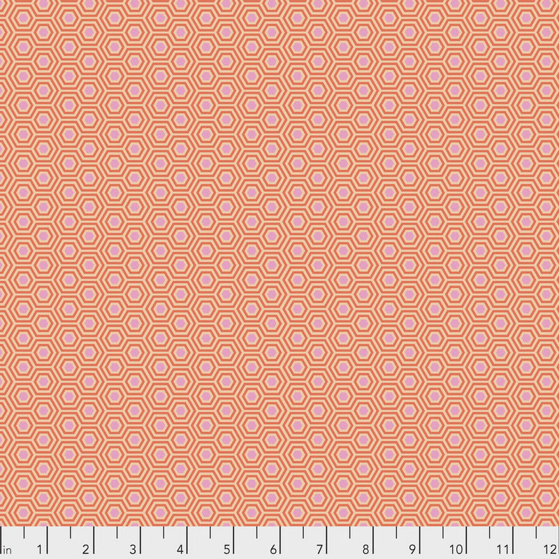 Tula Pink- True Colors Hexy- PWTP150.PEACHBLOSSOM- Half Yard