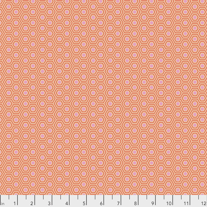 Tula Pink- True Colors Hexy- PWTP150.PEACHBLOSSOM- Half Yard