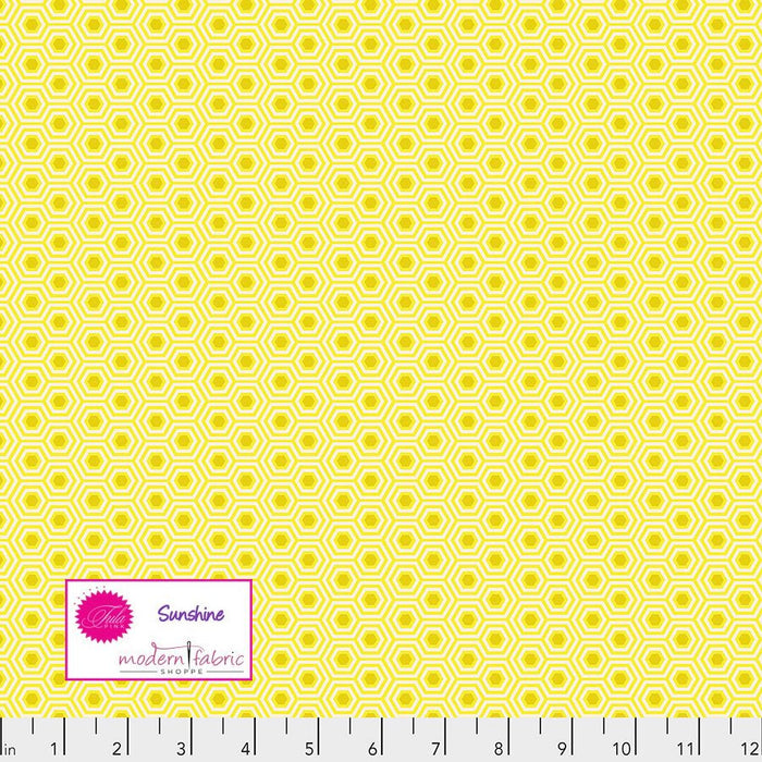 Tula Pink- True Colors Hexy- PWTP150.SUNSHINE- Half Yard