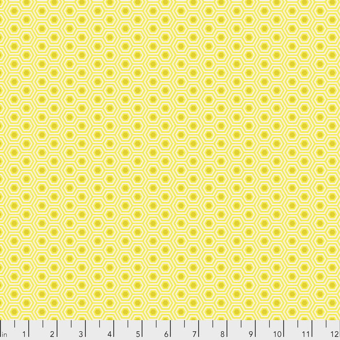 Tula Pink- True Colors Hexy- PWTP150.SUNSHINE- Half Yard