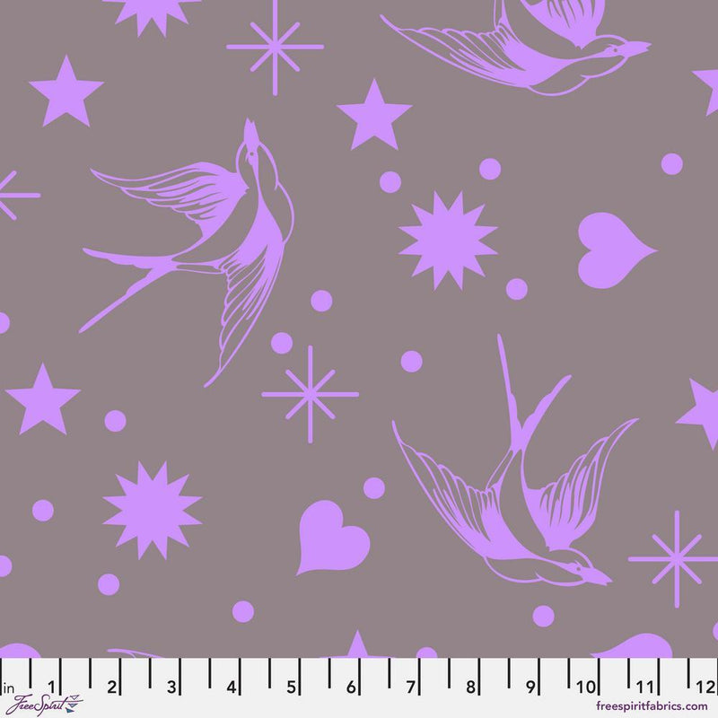 Tula Pink Neon True Colors- Fairy Flakes PWTP157.MYSTIC- Half Yard