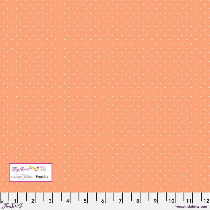 Tula Pink Tiny True Colors- Tiny Dots- PWTP185.PEACHY- Half Yard