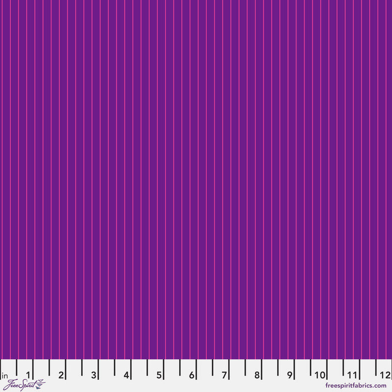Tula Pink Tiny True Colors- Tiny Stripes- PWTP186.ASTER- Half Yard