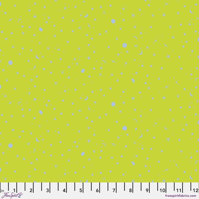 Tula Pink True Colors 2025- Space Sprinkles PWTP254.LIGHTNINGBUG- Half Yard- April 2025