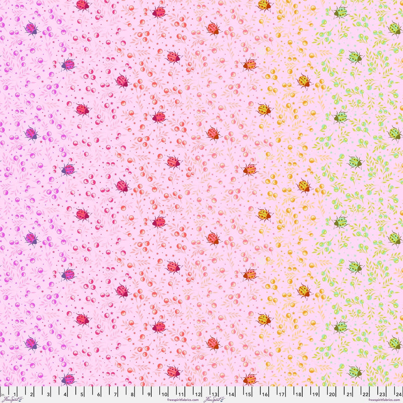 PRE-Order Tula Pink- Down to Earth- Spot On PWTP296.AFTERGLOW- Half Yard- March 2027