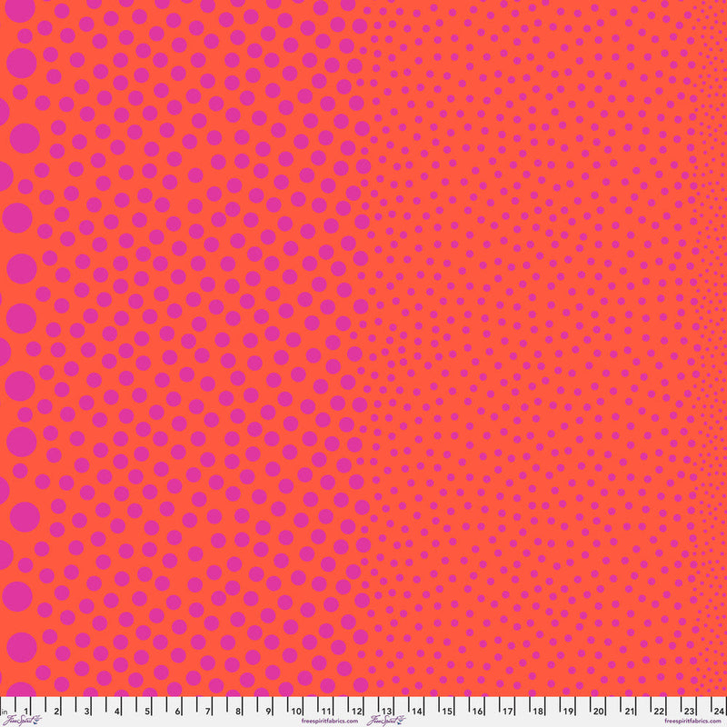 Tula Pink True Color- Stones PWTP299.TOMATO- Half Yard- March 2027