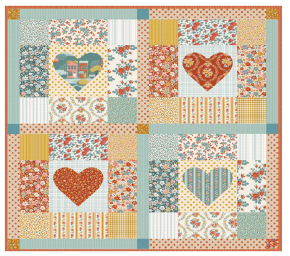 PRE-Order Tilda- Village Life Pillow Kit- Heart of Village RUST?TEAL featuring Village Life- October 2026 (Copy)