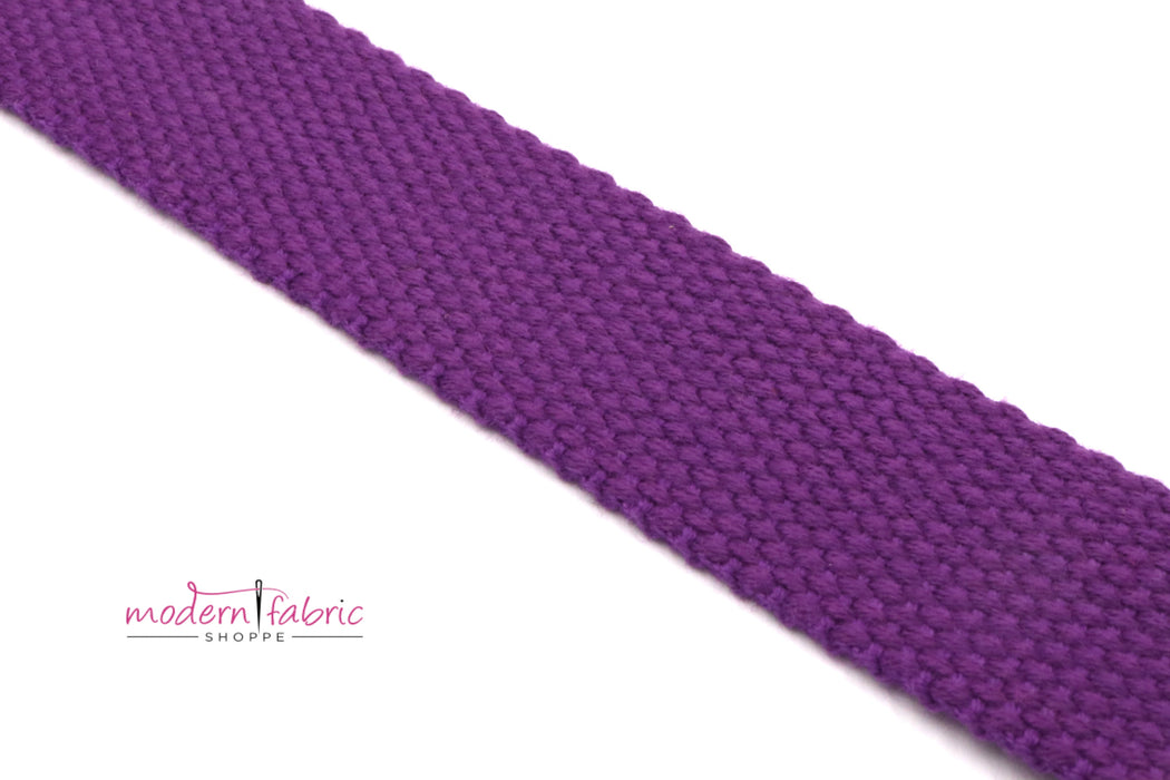 Purple Cotton 1 inch (25mm) width Webbing- by the yard