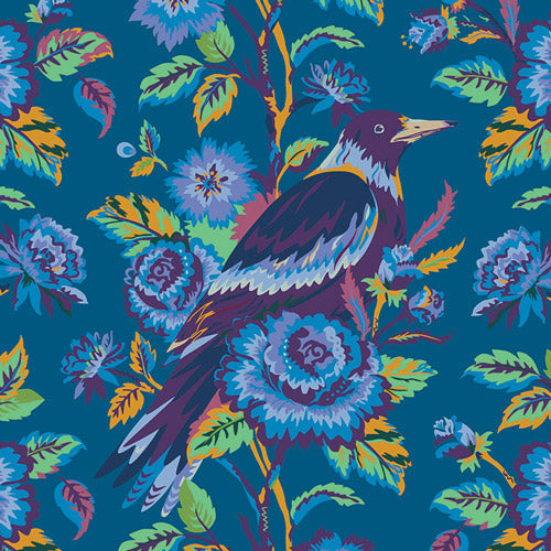 PRE-Order Regeneration by Kathy Doughty- Bird of Roses- RGN-27300 Nightfall- Half Yard- March 2027