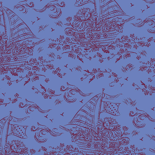 PRE-Order Regeneration by Kathy Doughty- Ships of Bloom- RGN-27304 Dusk- Half Yard- March 2027