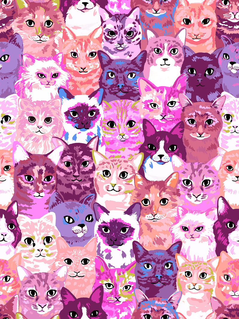 PRE-ORDER Oops All Cats by Sarah Watts- RS 2146 12 - Pink- Half Yard- May 2027