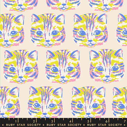 PRE-ORDER Oops All Cats by Sarah Watts- RS 2147 12 - Neon Pink- Half Yard- May 2027